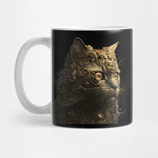 Cat in Gold Mug